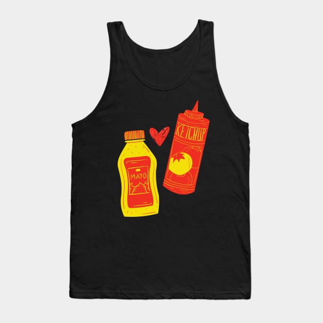 Ketchup and Mayo Tank Top by blckpage